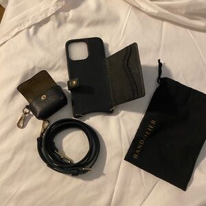 iPhone 13 Pro Bandolier, black and gold NWOT
